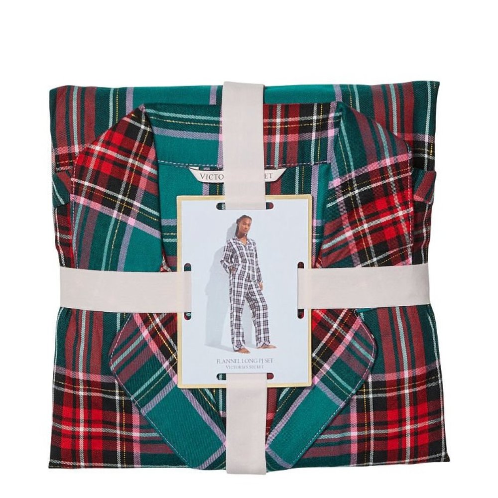 VICTORIA'S SECRET Flannel Long Pajama Set/ Size XXL Regular/Retail $59.00